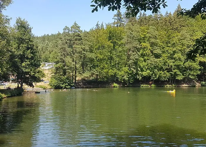 Ferienhaus direkt am See Mobilheim am Schönsee