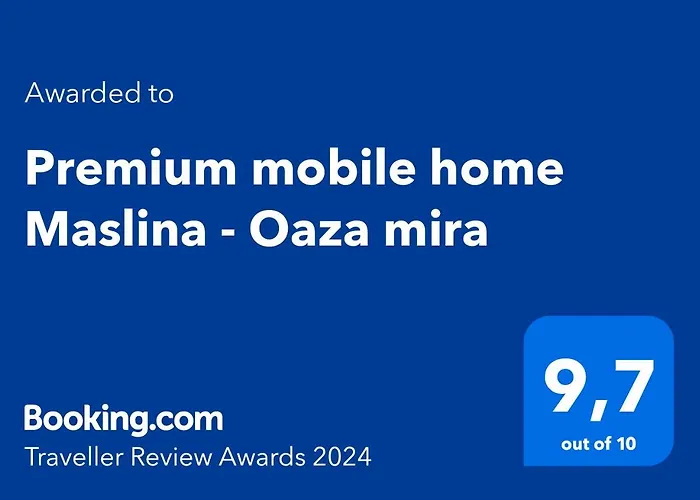 Premium Mobile Home Maslina - 2 Bedrooms, Large Terrace - Oaza Mira Drage