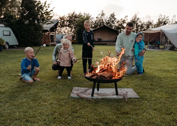 Camping De Tulpenweide lege Kampeerplaats, lege plaats op het gras zonder bed