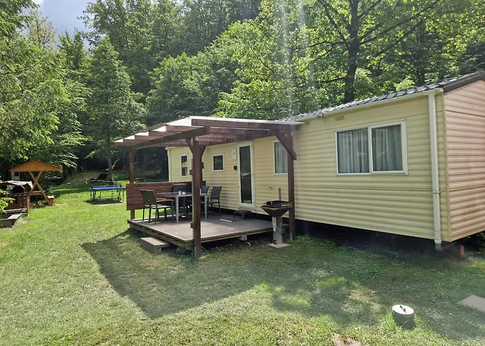 Ferienhaus direkt am See Mobilheim am Schönsee