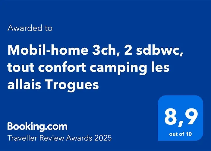 Mobil-home 3ch, 2 sdbwc, tout confort camping les allais Trogues