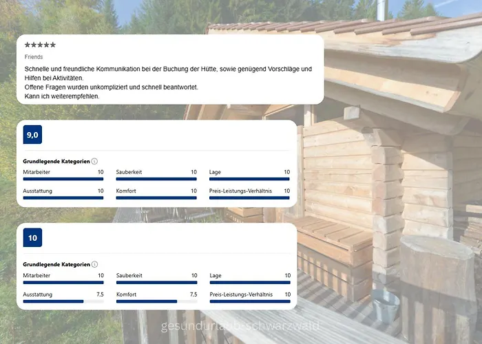 Schwarzwald Romantikhuette - Zweisamkeit - Mit Bettwaesche, Handtuecher Und Holz