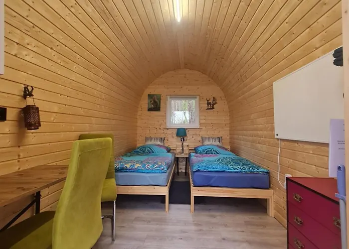 Glamping Pod im Wald mit Einzelbetten