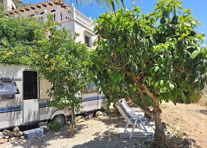 Caravan In Finca Molino In Almayate With Pool, Sea Views, Family Family Touch & Dog Madness