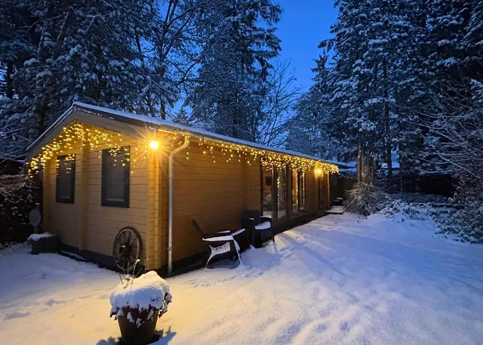 Charmant, gezellig en knus 5p chalet op Veluwe naast Sauna Drome