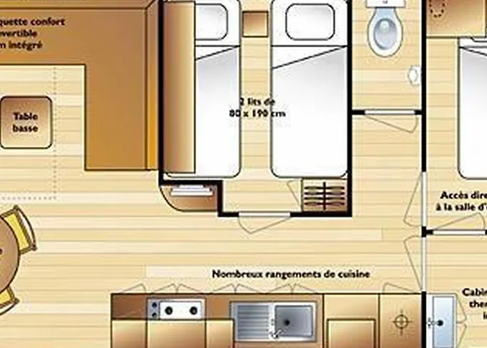 Mobil home avec terrasse - 4 pers. - API-1-52-1590