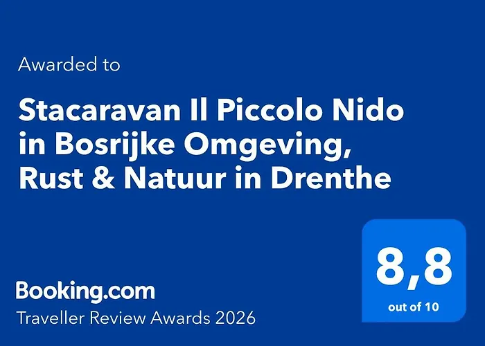Stacaravan Il Piccolo Nido in Bosrijke Omgeving, Rust&Natuur in Drenthe